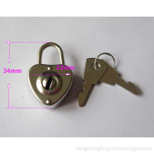 Best Seller Metal Heart Shaped Padlock for Notebook